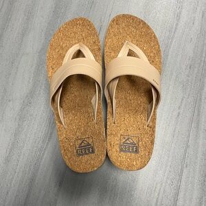 Reef Cork Sandals with Light Tan Straps